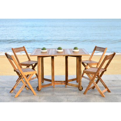 Ensemble de table de jardin SAFAVIEH Brandy 5 pièces - 109L x 89P x 74H (cm)