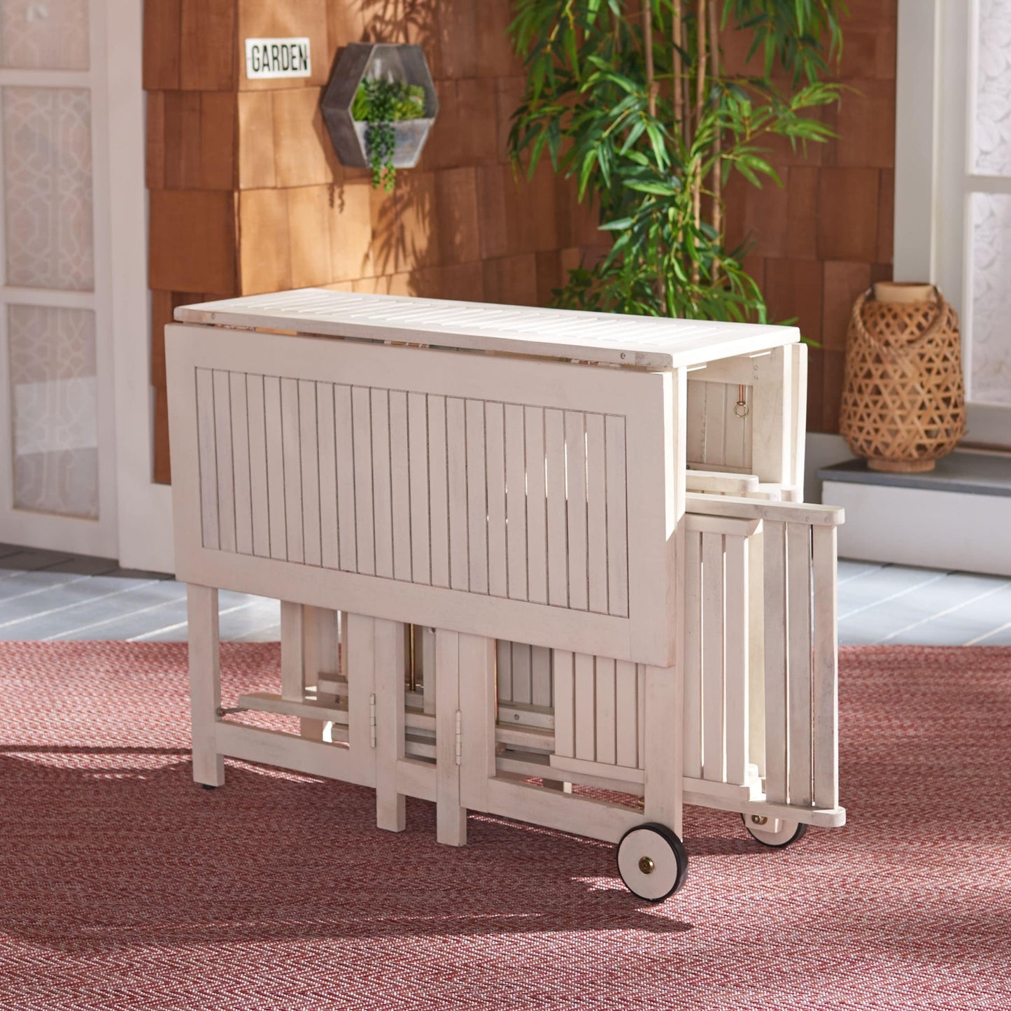 Ensemble de table de jardin SAFAVIEH Brandy 5 pièces - 109L x 89P x 74H (cm)