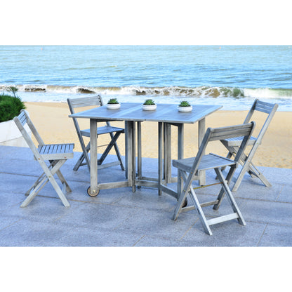 Ensemble de table de jardin SAFAVIEH Brandy 5 pièces - 109L x 89P x 74H (cm)