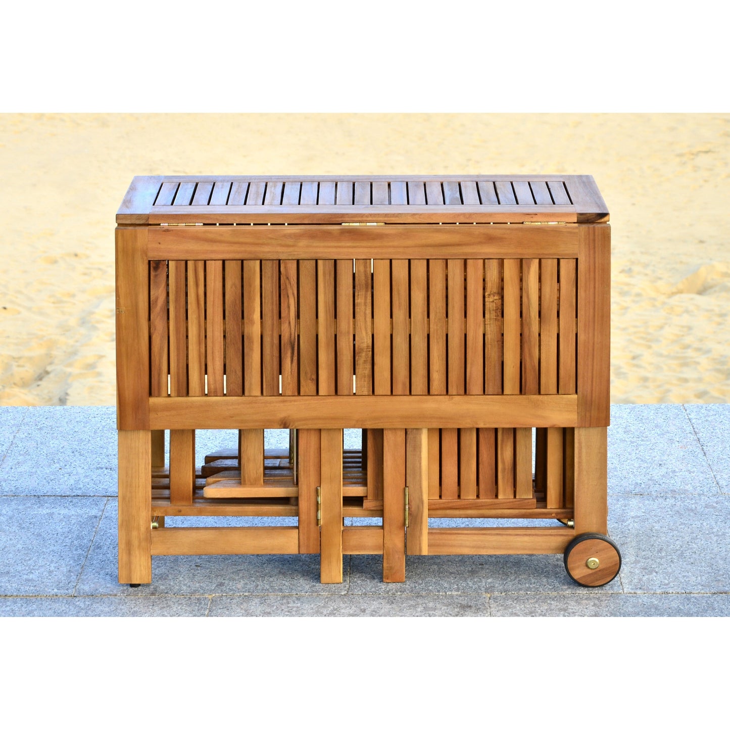 Ensemble de table de jardin SAFAVIEH Brandy 5 pièces - 109L x 89P x 74H (cm)