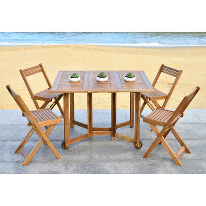 Ensemble de table de jardin SAFAVIEH Brandy 5 pièces - 109L x 89P x 74H (cm)