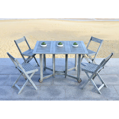 Ensemble de table de jardin SAFAVIEH Brandy 5 pièces - 109L x 89P x 74H (cm)
