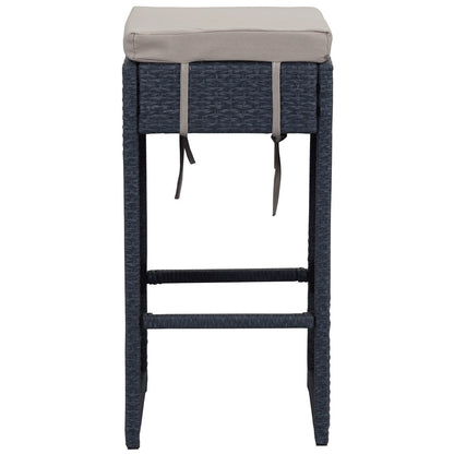 Ensemble de bar d'extérieur Euda de SAFAVIEH (7 pièces) - 73,7Wx149,8Dx106,7H (cm)