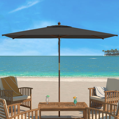 Parasol de jardin Glauca de SAFAVIEH, 3,35 m (11 pieds), avec poulie en bois