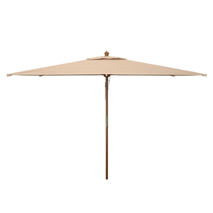 Parasol de jardin Glauca de SAFAVIEH, 3,35 m (11 pieds), avec poulie en bois