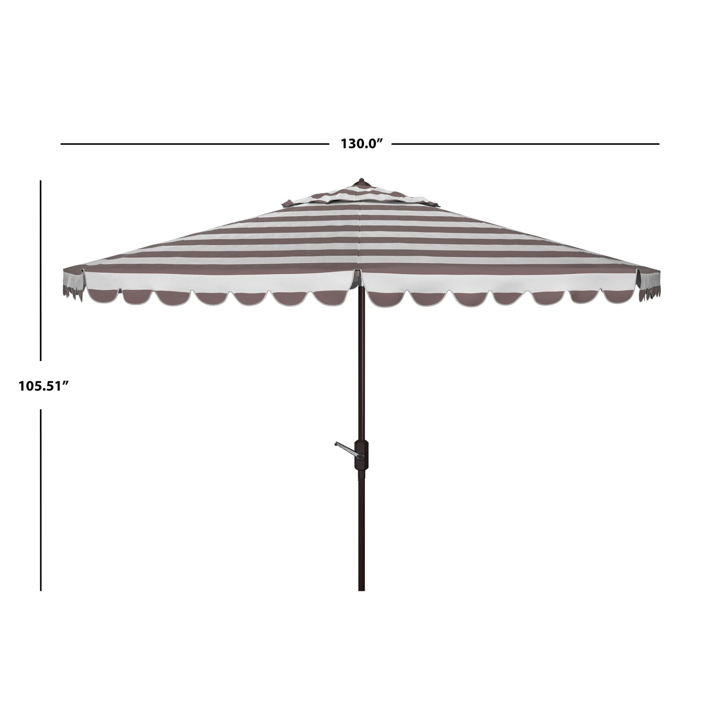Parasol rond de 3,35 m (11 pieds) Jaylee pour extérieur de SAFAVIEH
