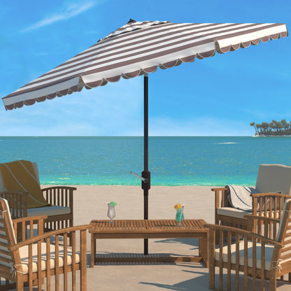 Parasol rond de 3,35 m (11 pieds) Jaylee pour extérieur de SAFAVIEH