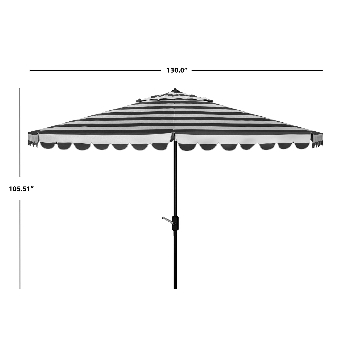 Parasol rond de 3,35 m (11 pieds) Jaylee pour extérieur de SAFAVIEH