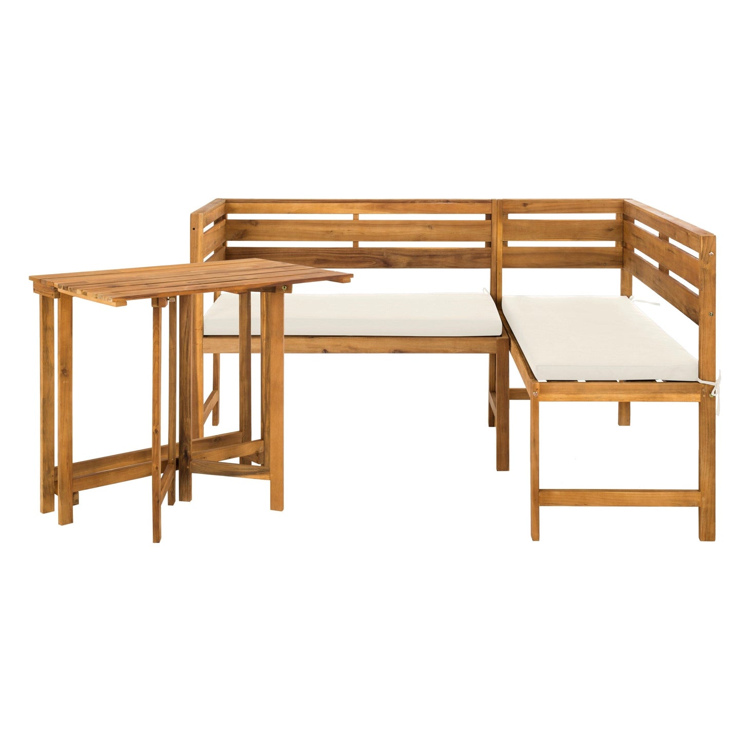 Ensemble de salon d'extérieur d'angle pour balcon Kenna 3 pièces de SAFAVIEH - 39L x 19P x 33H (mesures en pouces)