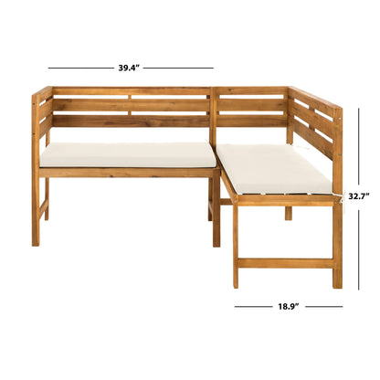 Ensemble de salon d'extérieur d'angle pour balcon Kenna 3 pièces de SAFAVIEH - 39L x 19P x 33H (mesures en pouces)