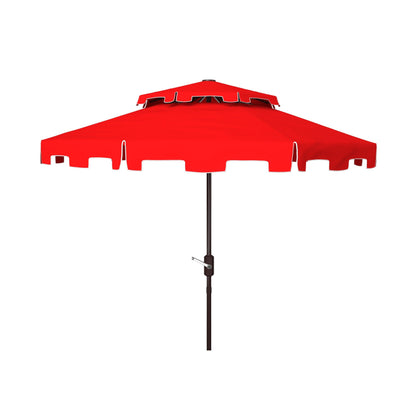 Parasol de jardin SAFAVIEH Livia 9 pieds à double toit, pied non inclus.