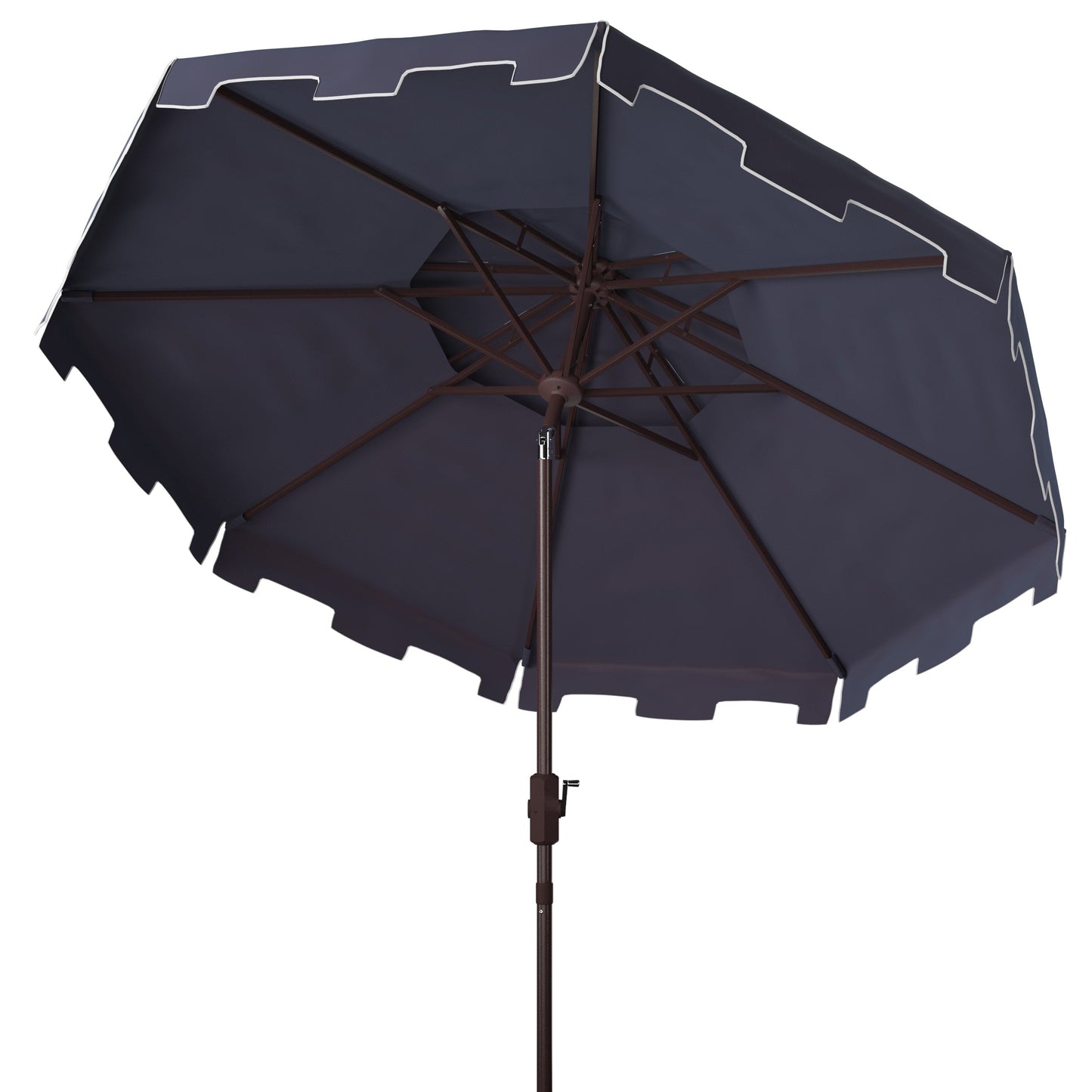 Parasol de jardin SAFAVIEH Livia 9 pieds à double toit, pied non inclus.