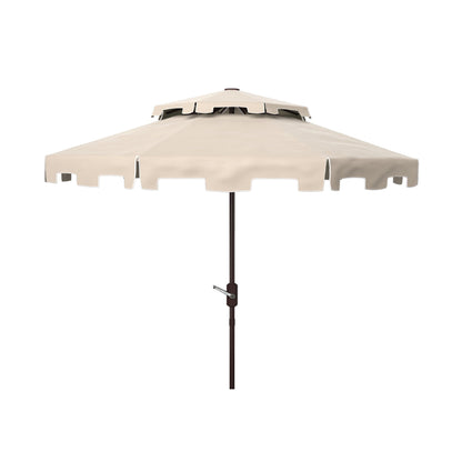 Parasol de jardin SAFAVIEH Livia 9 pieds à double toit, pied non inclus.