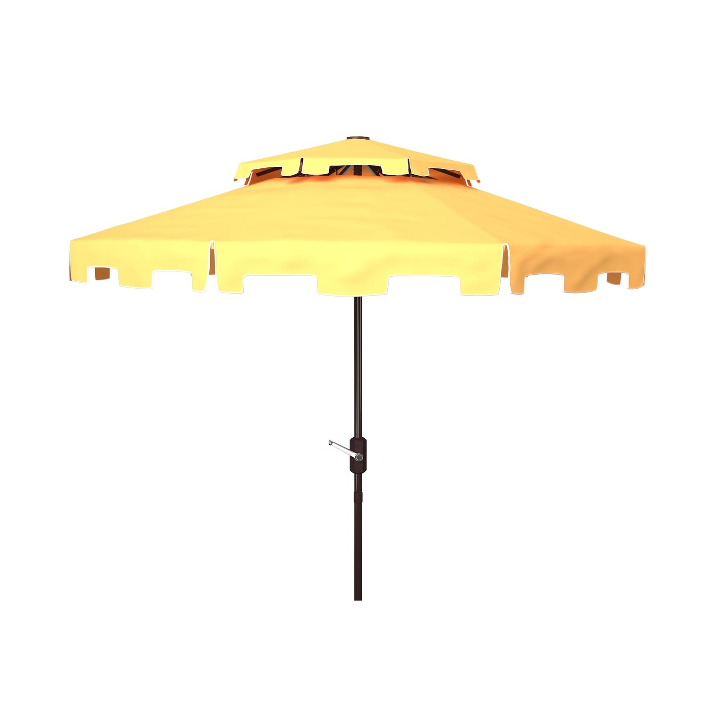 Parasol de jardin SAFAVIEH Livia 9 pieds à double toit, pied non inclus.