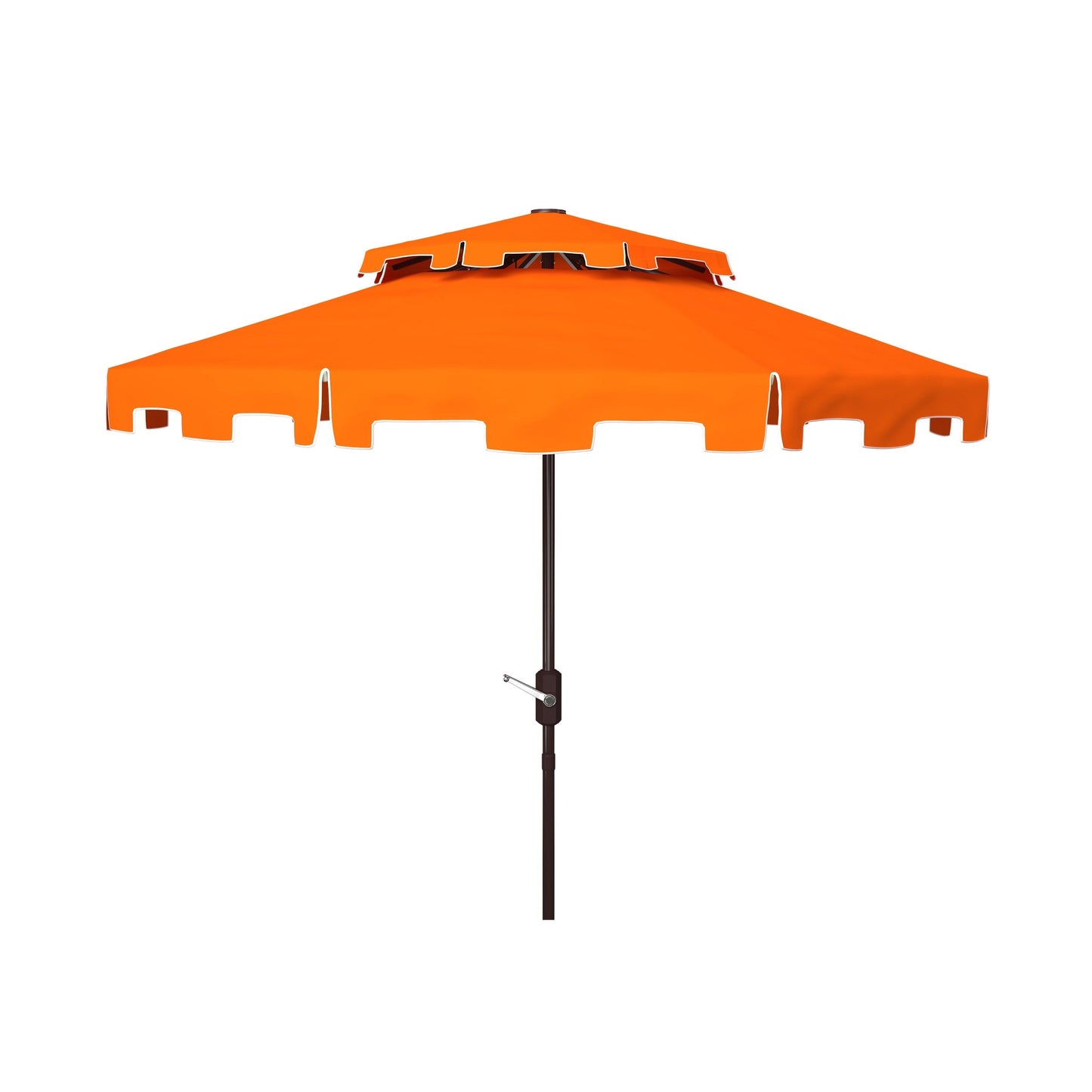 Parasol de jardin SAFAVIEH Livia 9 pieds à double toit, pied non inclus.