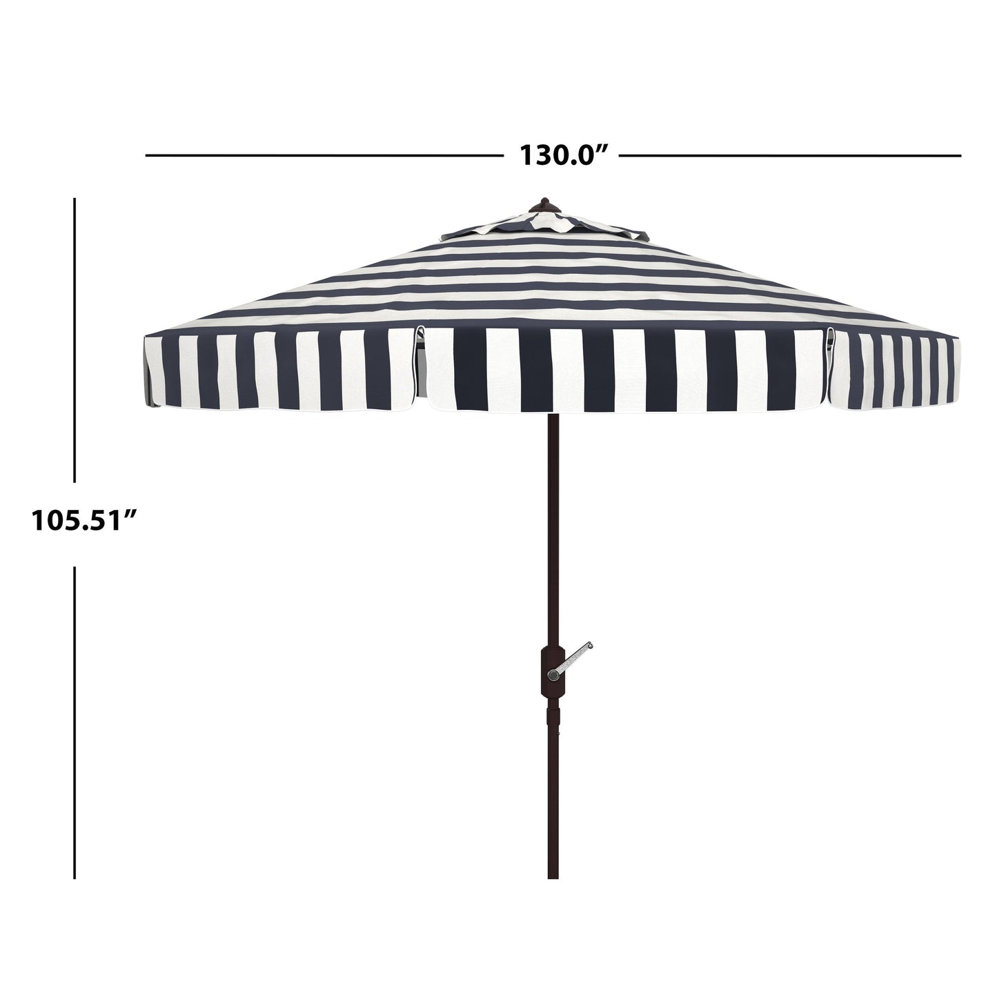 Parasol rond de 3,35 m (11 pieds) de la ligne de mode Sidse pour extérieur de SAFAVIEH