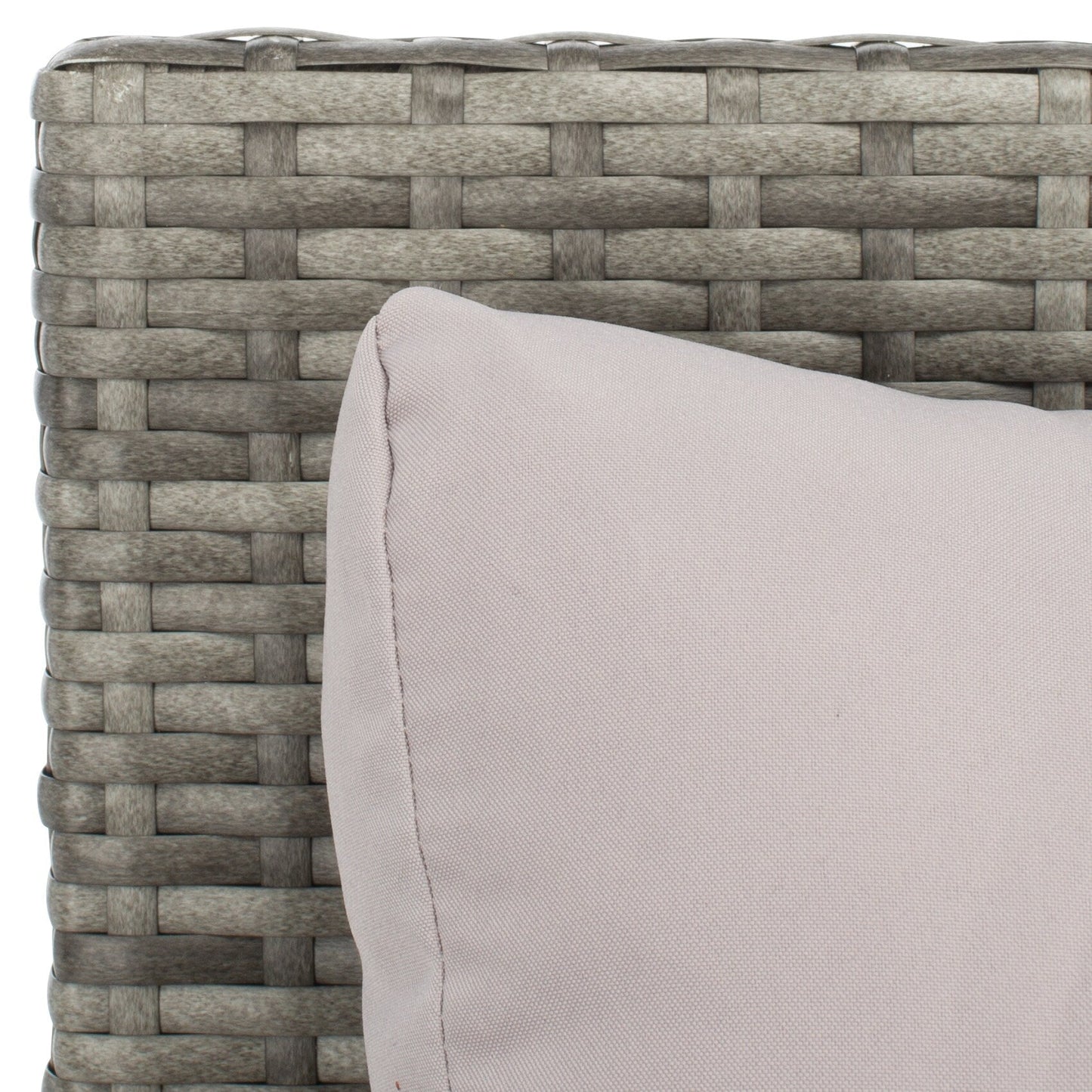 SAFAVIEH Taniyah, méridienne en osier d'extérieur avec coussins et oreillers - 135L x 71P x 157H (cm)