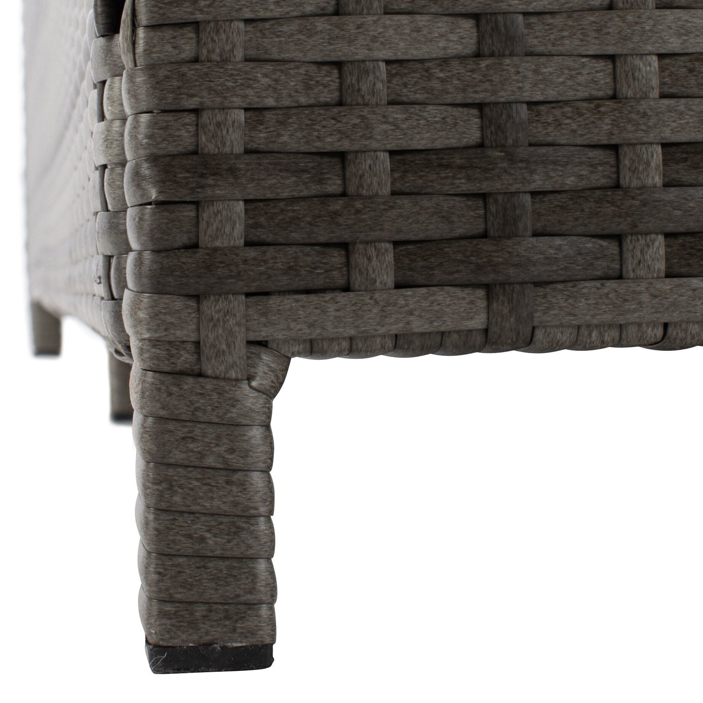 SAFAVIEH Taniyah, méridienne en osier d'extérieur avec coussins et oreillers - 135L x 71P x 157H (cm)