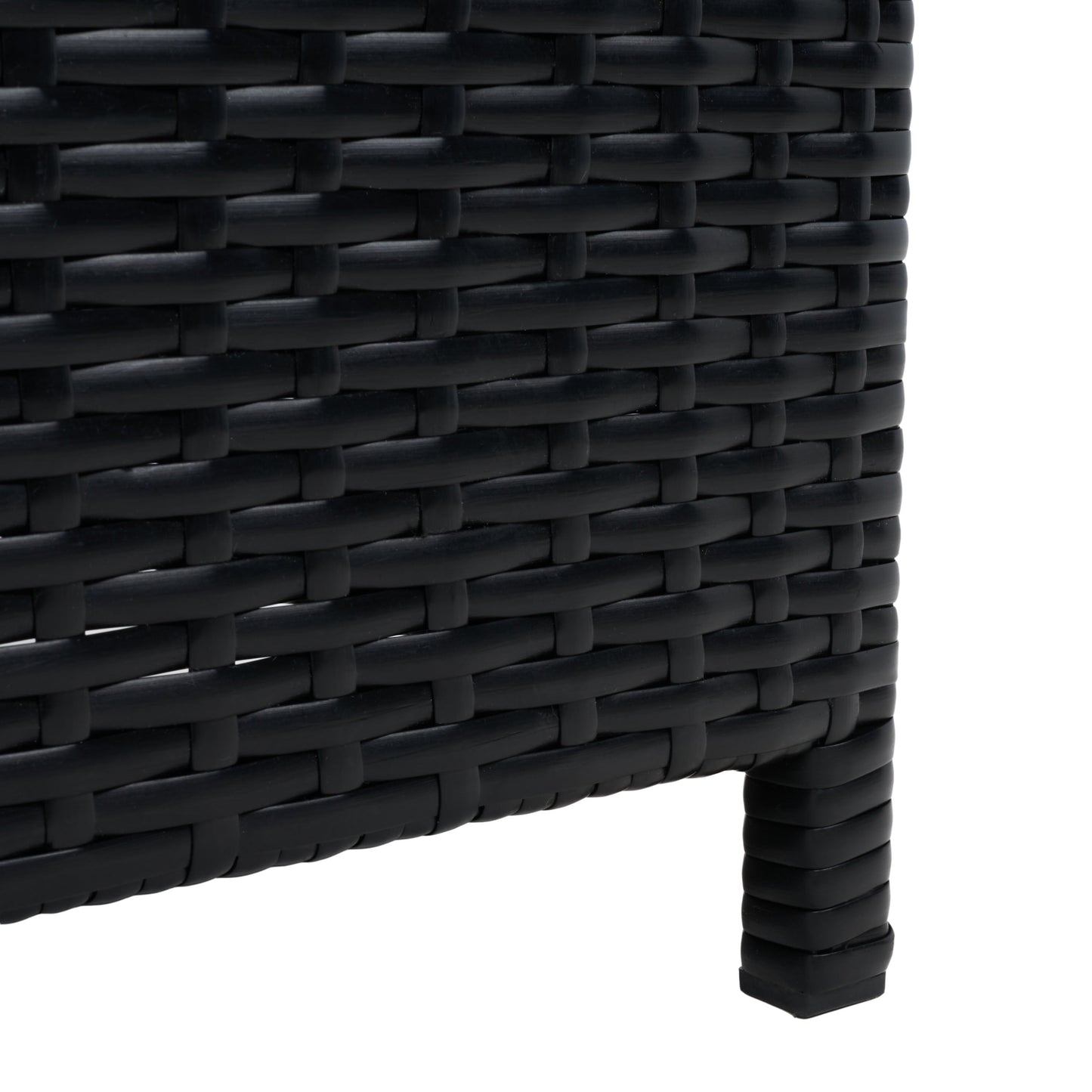 SAFAVIEH Taniyah, méridienne en osier d'extérieur avec coussins et oreillers - 135L x 71P x 157H (cm)