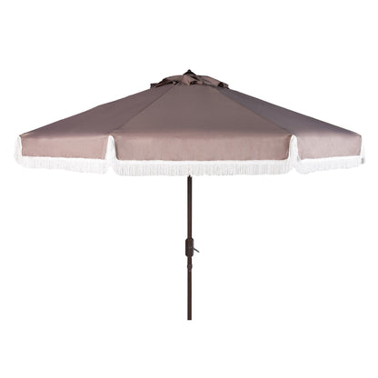 Parasol d'extérieur à manivelle SAFAVIEH Ronette Fringe de 9 pieds