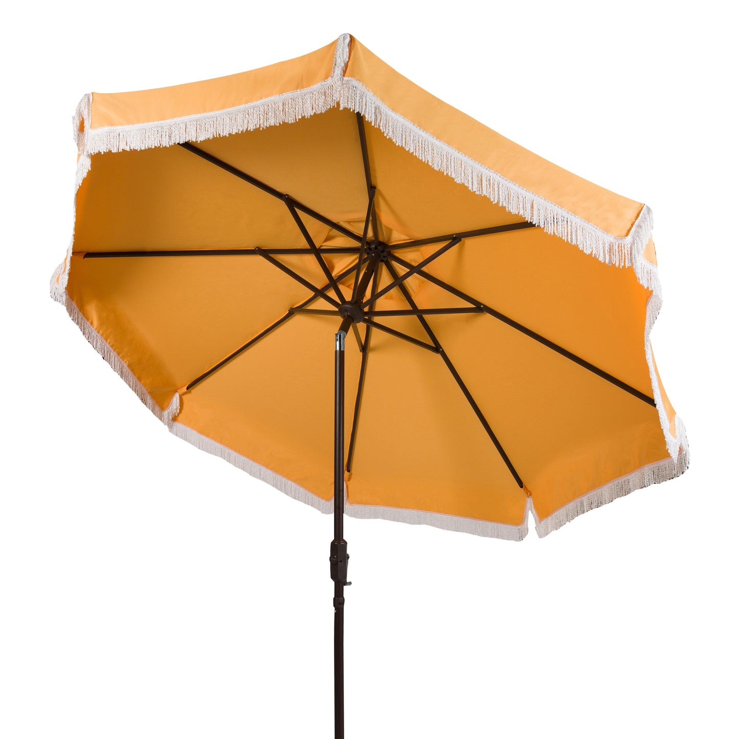 Parasol d'extérieur à manivelle SAFAVIEH Ronette Fringe de 9 pieds