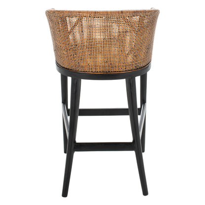 Tabouret de bar en rotin SAFAVIEH Virona de 76 cm (30 pouces) - 56,6 x 52,1 x 99 cm (22,3 L x 20,5 l x 39 h) - 56,6L x 52,1l x 99h
