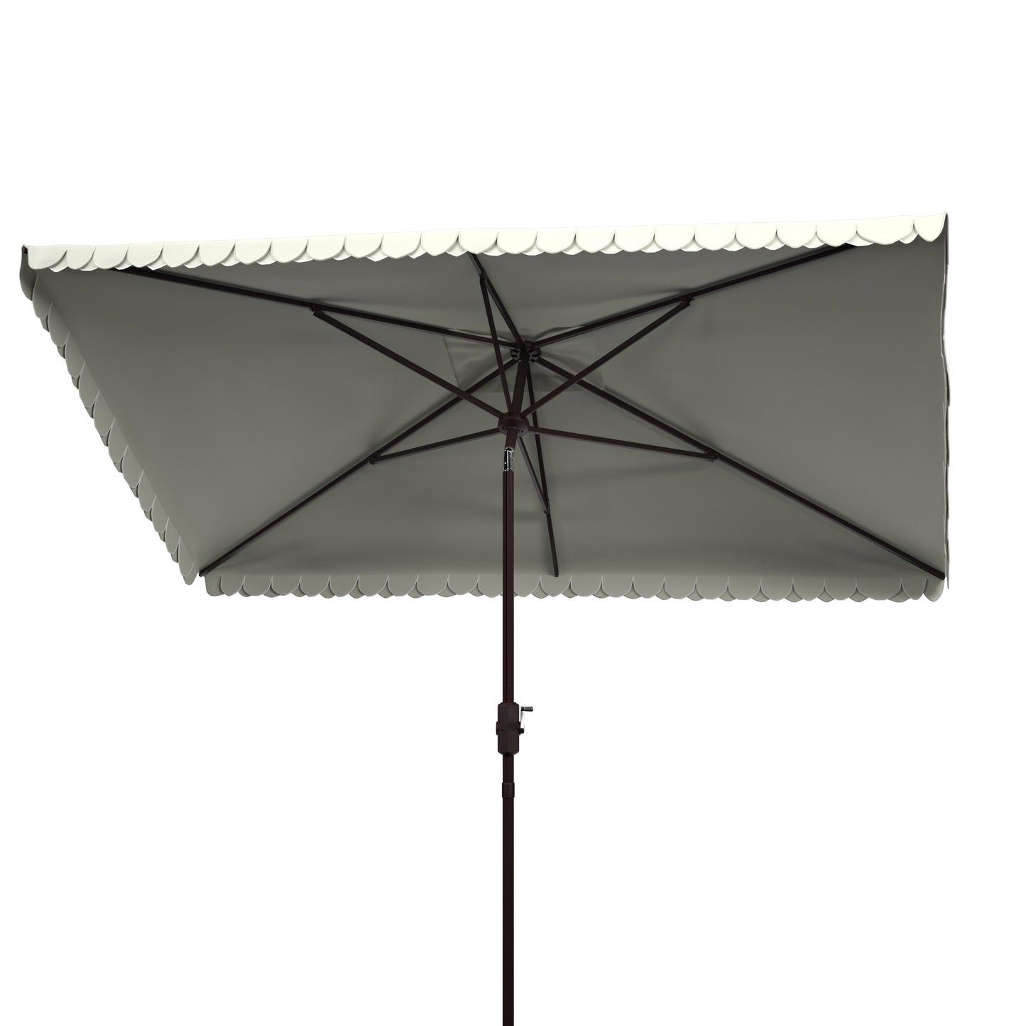 Parasol rectangulaire d'extérieur Zariah de SAFAVIEH, 6'x10', avec liseré