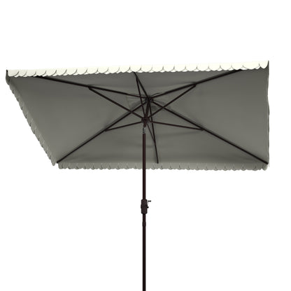 Parasol rectangulaire d'extérieur Zariah de SAFAVIEH, 6'x10', avec liseré