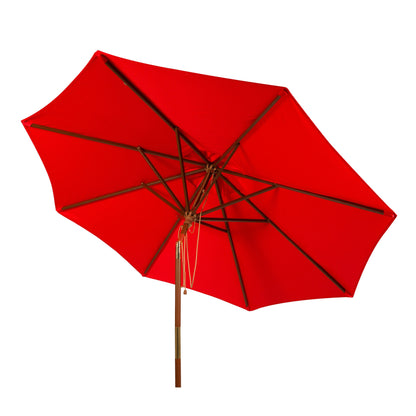 Parasol d'extérieur en bois Zlatana de 2,7 m (9 pieds) de SAFAVIEH