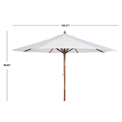 Parasol d'extérieur en bois Zlatana de 2,7 m (9 pieds) de SAFAVIEH