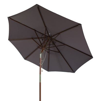Parasol d'extérieur en bois Zlatana de 2,7 m (9 pieds) de SAFAVIEH