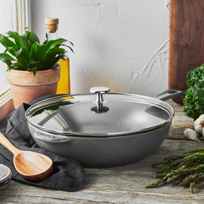 STAUB Cast Iron 2.9-qt Daily Pan with Glass Lid