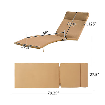 Ensemble de coussins d'extérieur Salem pour chaise longue - Coussins uniquement (lot de 2) par Christopher Knight Home - 79,25L x 27,50l x 1,50h