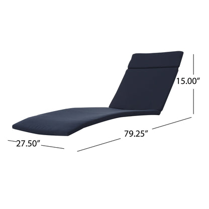 Ensemble de coussins d'extérieur Salem pour chaise longue - Coussins uniquement (lot de 2) par Christopher Knight Home - 79,25L x 27,50l x 1,50h