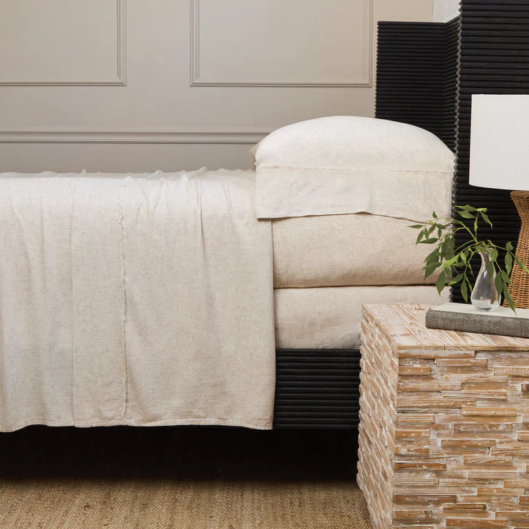 Salt Bamboo Linen Sheet Set by Pom Pom at Home