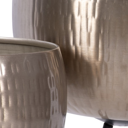 Sagebrook Home Lot de 2 jardinières robustes en fer sur pieds modernes - Transformez votre espace de vie en un oasis