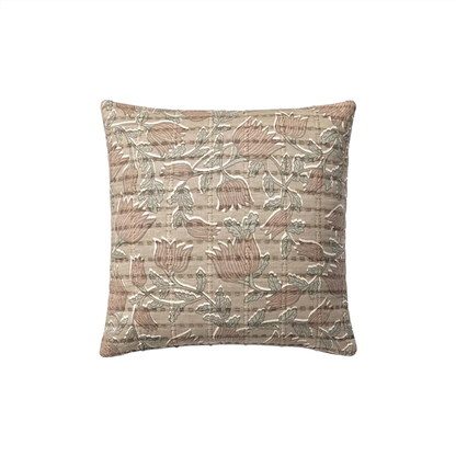 Stoffer Pillow - Taupe / Rose