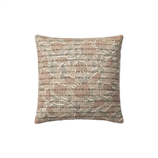 Stoffer Pillow - Taupe / Rose