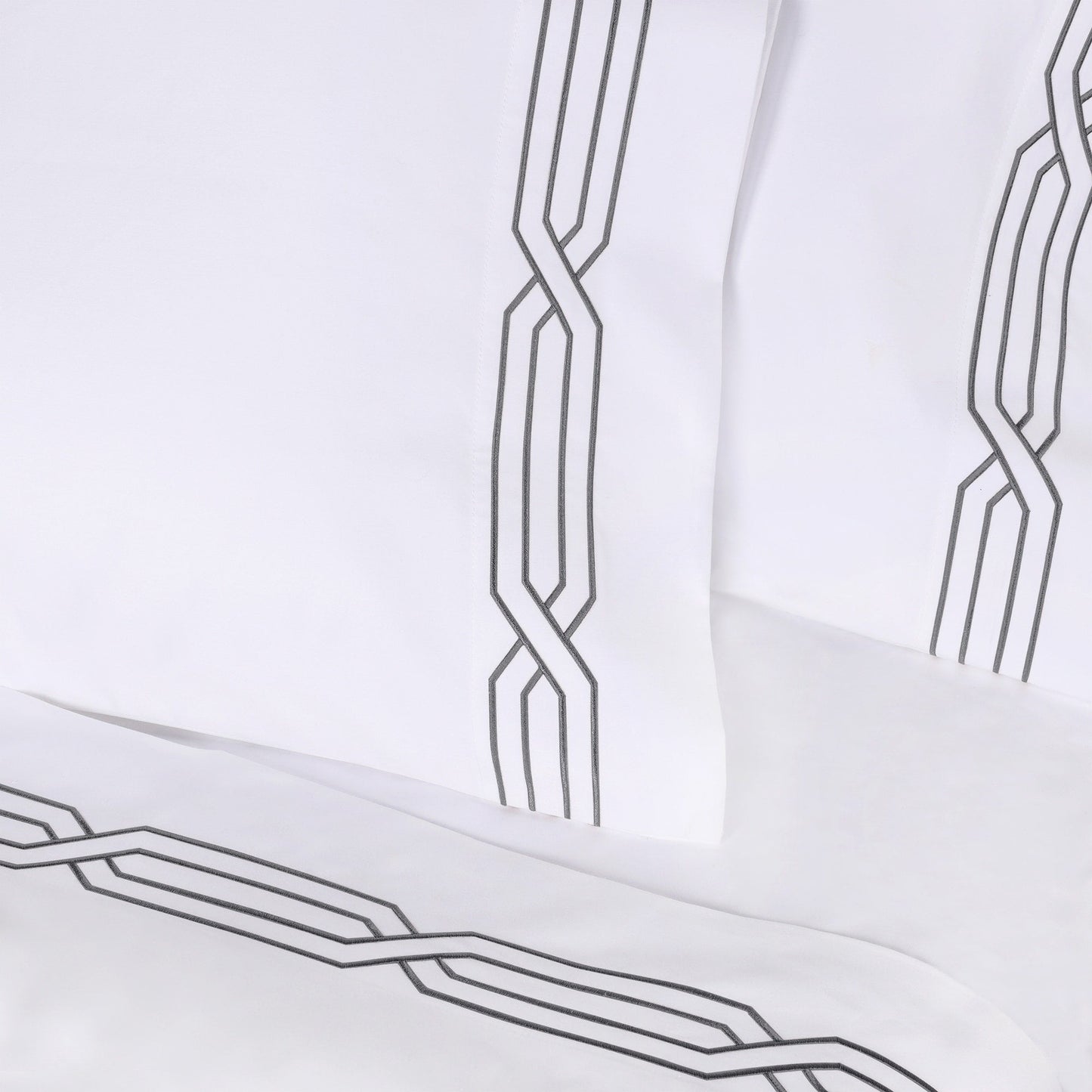 Jeu de draps uni en coton égyptien supérieur, 1200 fils, respectueux de l'environnement.