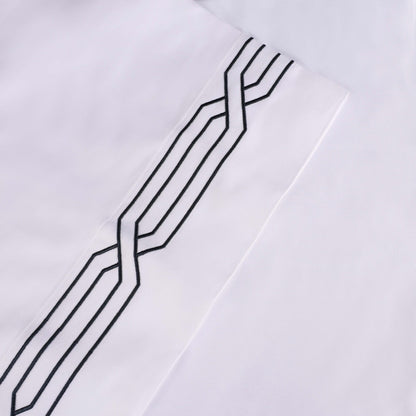 Jeu de draps uni en coton égyptien supérieur, 1200 fils, respectueux de l'environnement.