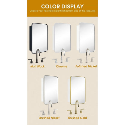 TEHOME Garnes Armoire à pharmacie encastrée ou à montage en saillie avec cadre et étagères réglables