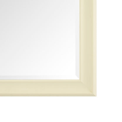 Grand miroir, miroir pleine taille, miroir rectangulaire mural suspendu avec cadre en faux bois lisse.