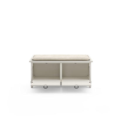 Le banc de rangement capitonné Gray Barn Old Stone