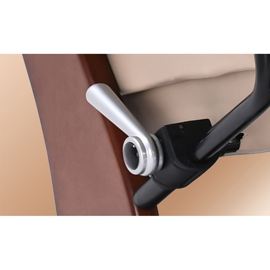 Fauteuil pivotant inclinable en cuir avec pouf de rangement assorti