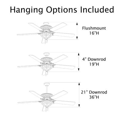 Tiffany Style Stained Glass Halston Ceiling Fan - Spice - 52L x 52W x 19H - 52L x 52W x 19H
