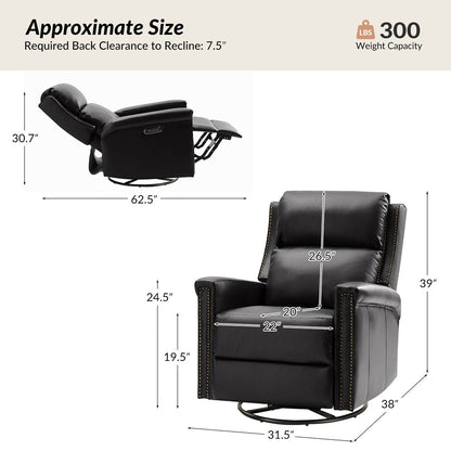 Ensemble de 2 fauteuils inclinables électriques pivotants et basculants Tobias de HULALA HOME