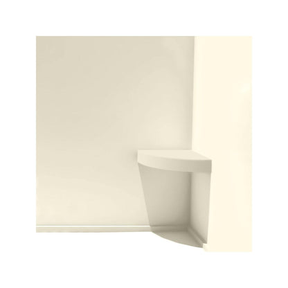 Transolid Studio 14-In X 14-In Solid Surface Wall-Mount Corner Shower Seat - 14.5 x 14.25 x 3