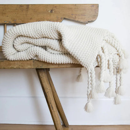 Trestles Oversized Throw by Pom Pom at Home, Antique White