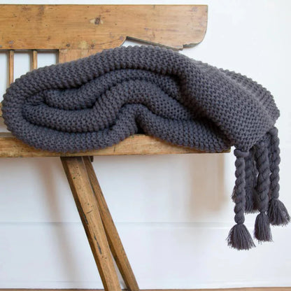 Trestles Oversized Throw by Pom Pom at Home, Midnight