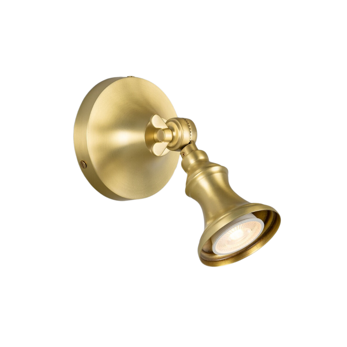 Spot mural en laiton réglable de style traditionnel Doan
